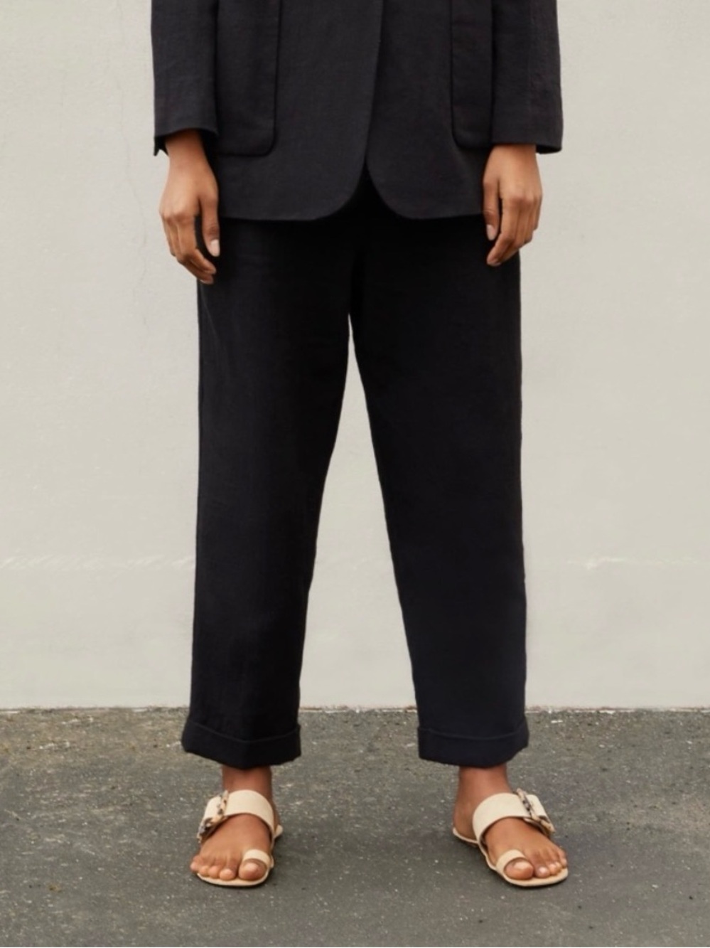 Zara Beige Buckle Slide Sandals - Picture 3 of 12
